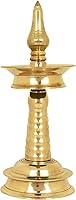 Vista 8 de SATVIK 10.5 pulgadas 1 escalón de latón de pie de metal Kerala Samai Diwali Deepak para Puja tradicional Panchmahal Pooja Deepam Diya lámpara