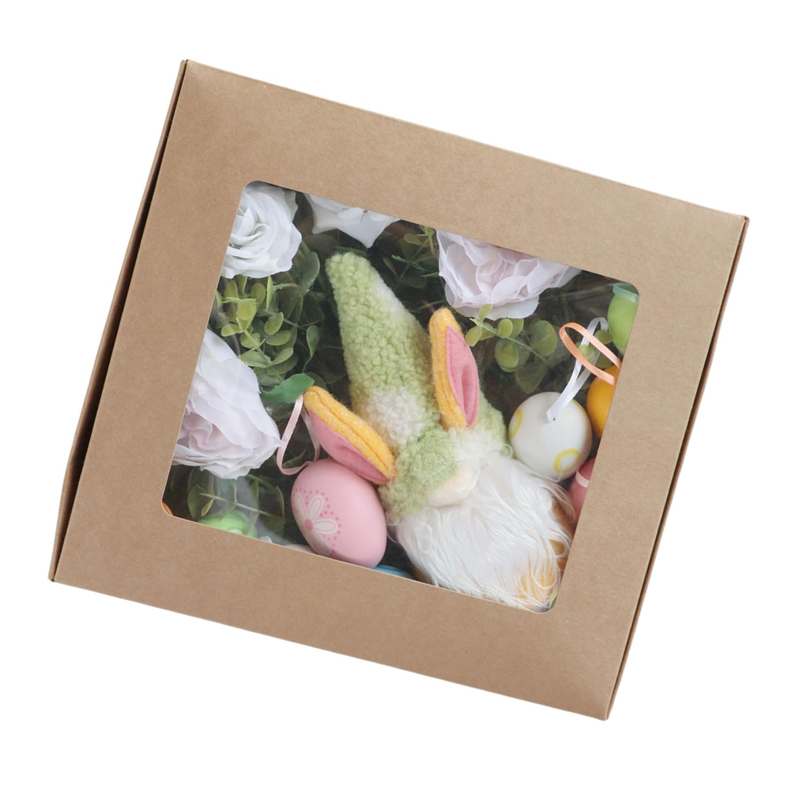 Tsophreniq Easters Wreath Craft Set Easters Decoration Crafting Component Including Rabbits Colorful Eggs and Flowers Decors Materials