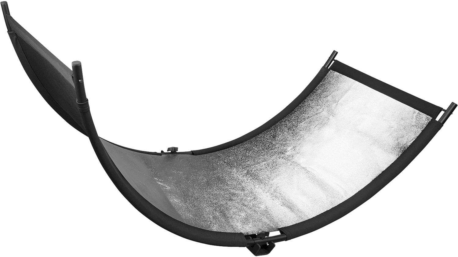 Westcott Eyelighter 2 Reflective Panel - Silver - Aluminum - 21 Inches - Includes Travel Case, Spine with Locking Tilter, 4x Curved Tubes, 2x Tension Rods