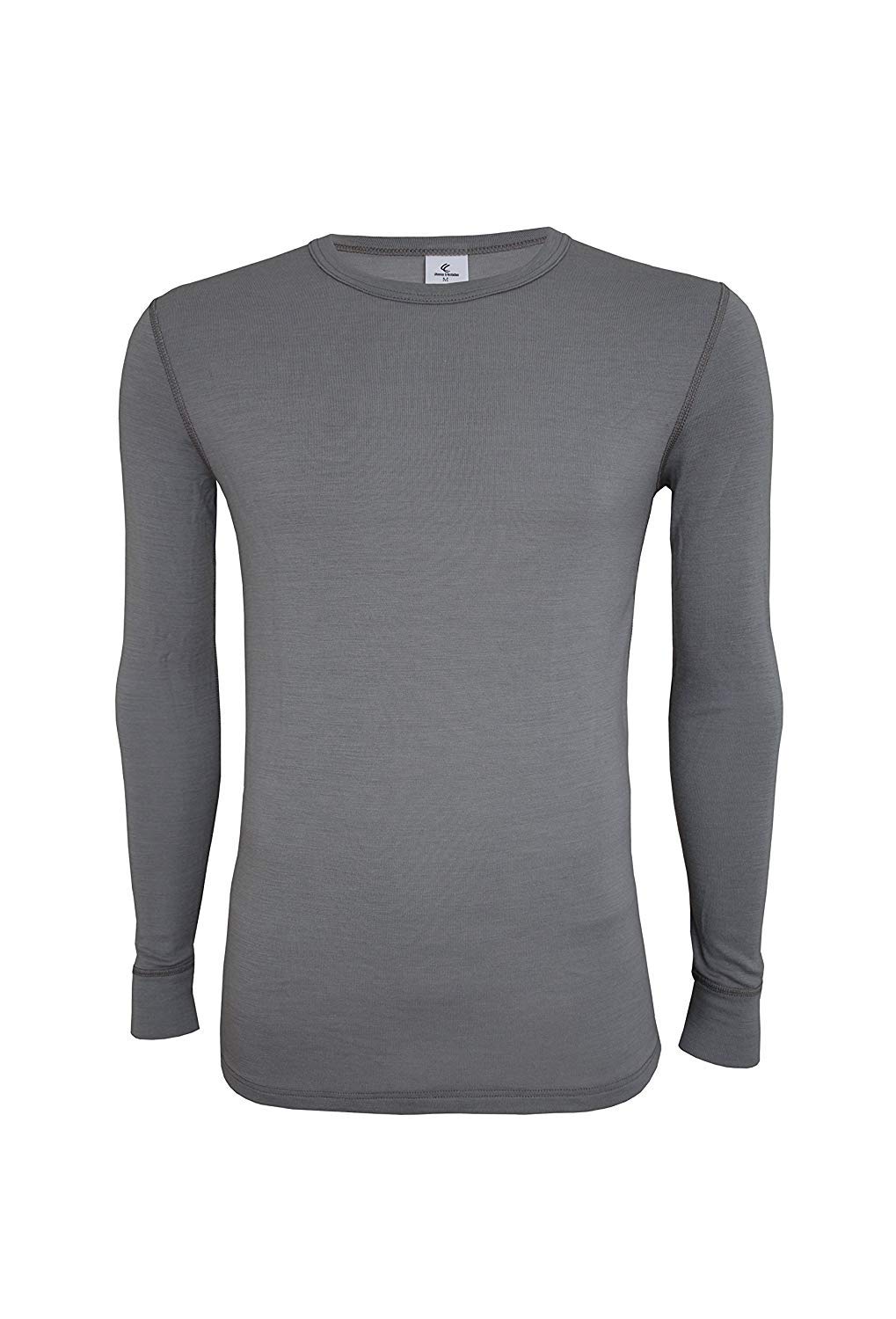 Utenos Camicia da uomo a maniche lunghe in lana merino 100% realizzata in UE