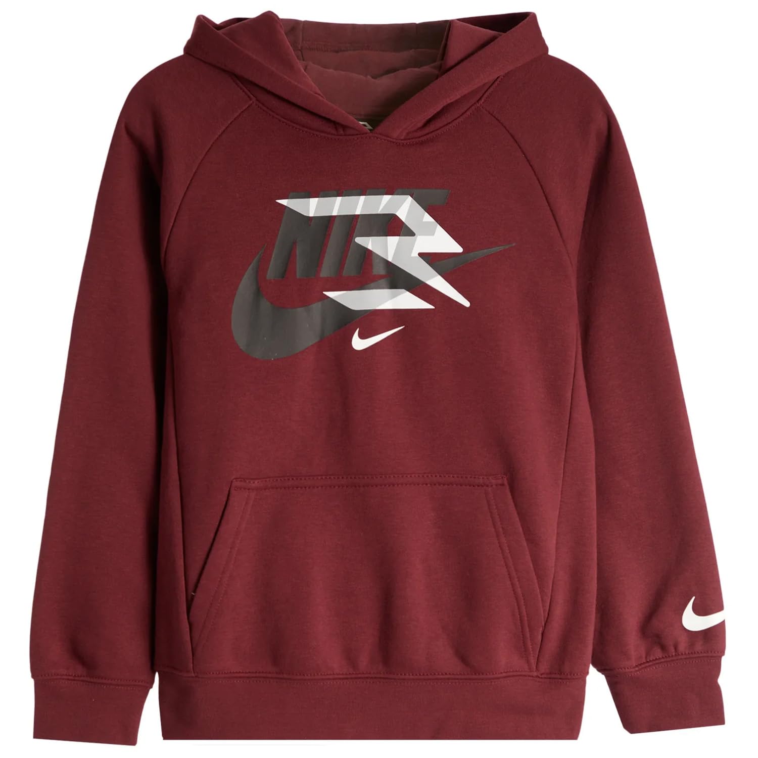 Nike 3Brand Felpa da Ragazzi con Cappuccio Big Mashup Rossa
