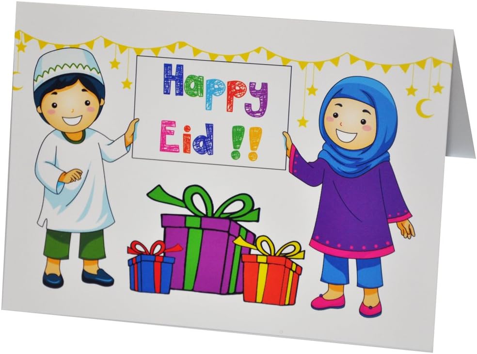 Children Celebrate Eid Design Greeting Cards (10 pack)