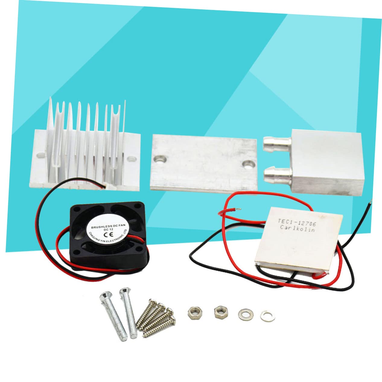 Termoelettrico Tec1-12706 60w Mini, Kit Raffreddamento | Acqua Diy, Struttura Sigillata, Resistenza Interna 2, 1-2, 4ω, Ventola Dc 12v