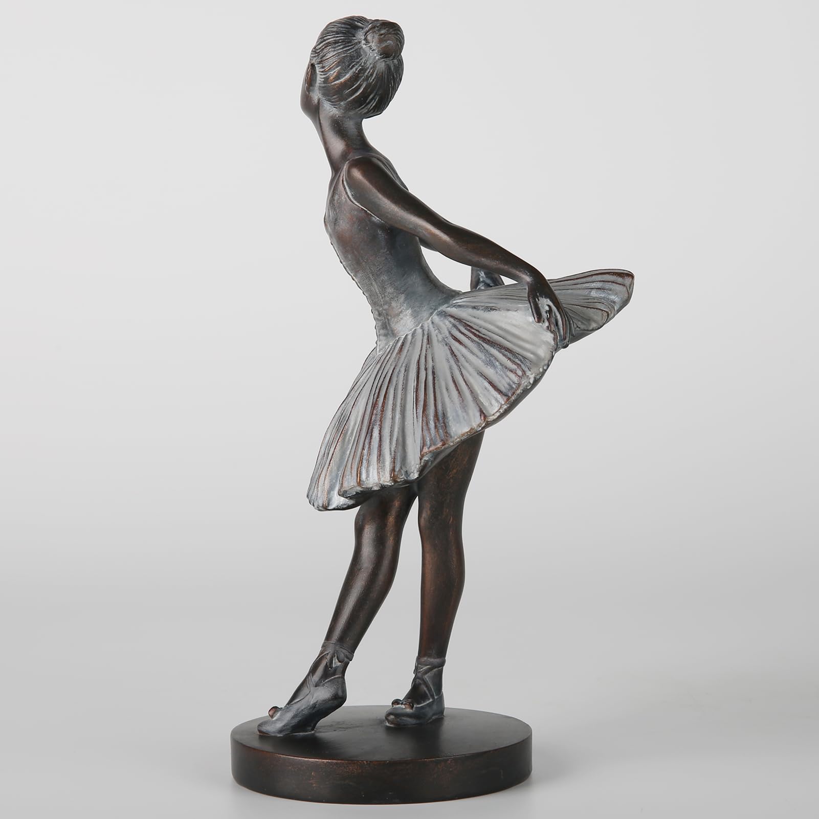 Grace4Joy Vineyard Carvings Ballerina Dancing Girl Figurine (Bronze-Dancing), 8 Inch High - Image 4