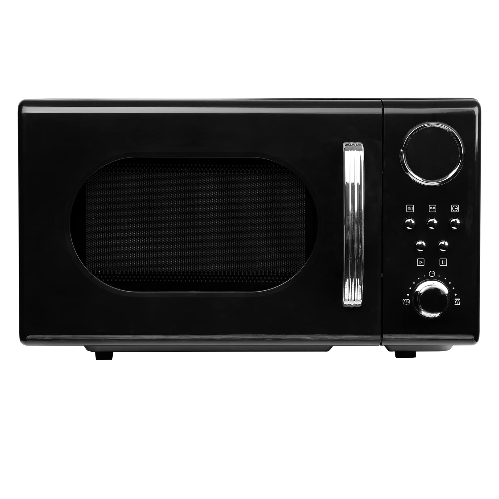 SIA FRM20BL 20L Retro Microwave, Black, 700W, Digital Timer, 2 Years Parts and Labour Guarantee — image 1