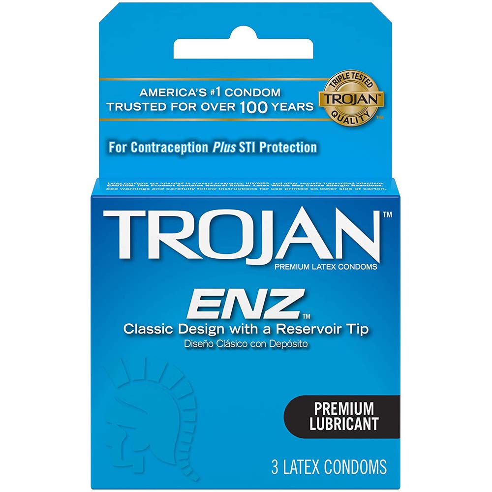 TROJANEnz Lubricated Size 3s Trojan Enz Lubricated Latex Condoms 3ct