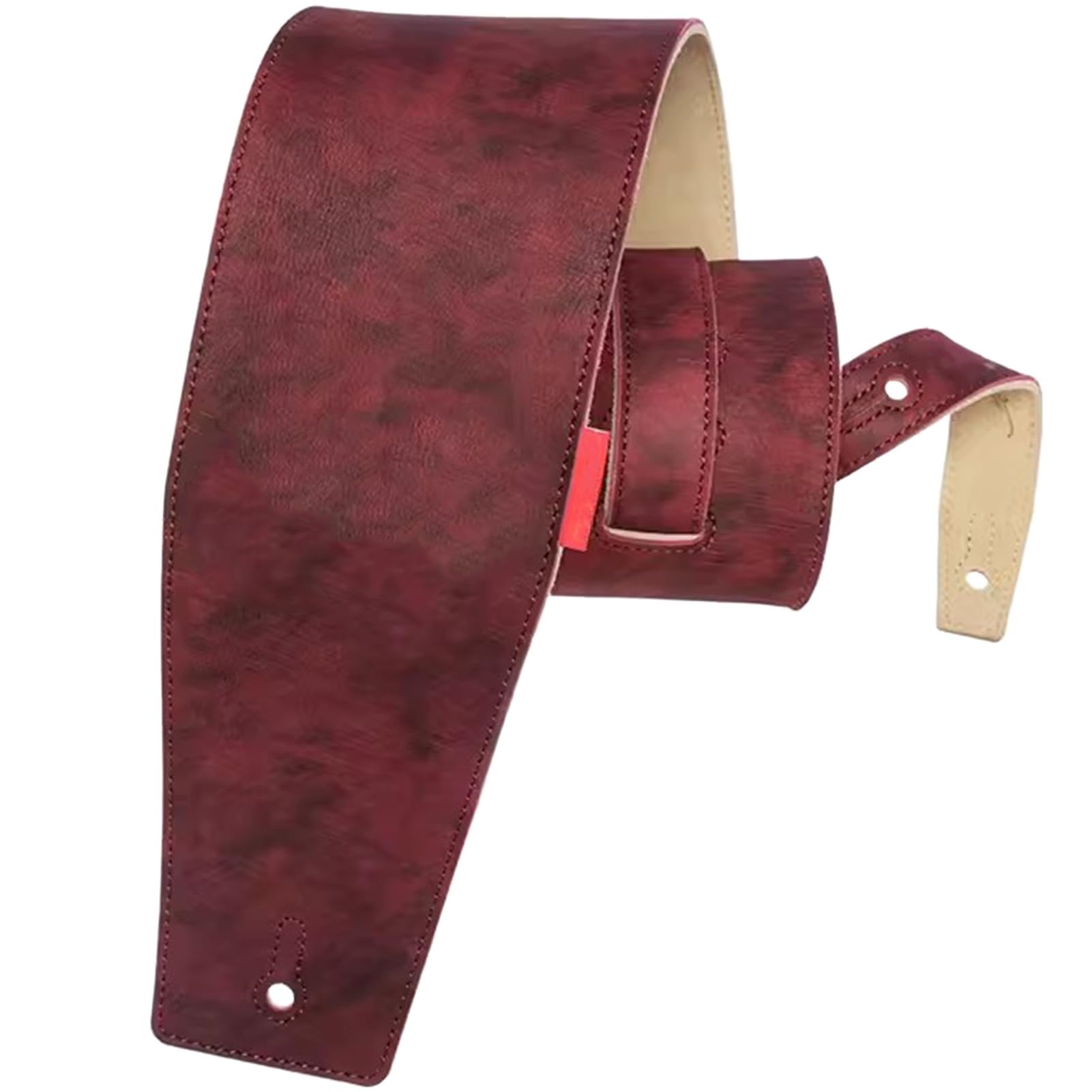 Guitar Strap 4-calowy skórzany pasek gitarowy ze skóry bydlęcej Regulowany pasek do gitary elektrycznej, akustycznej i basowej(85-109cm*10cm)