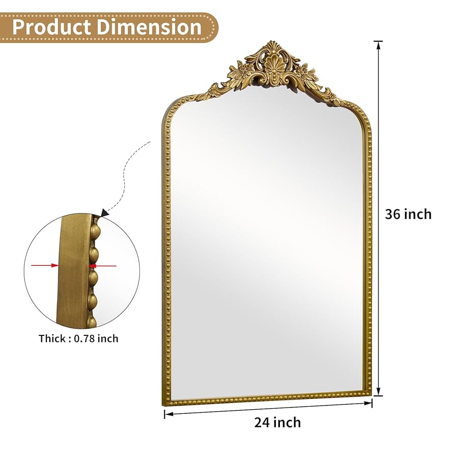 Amazon.com: G-LEAF Vintage Baroque Mirror 24