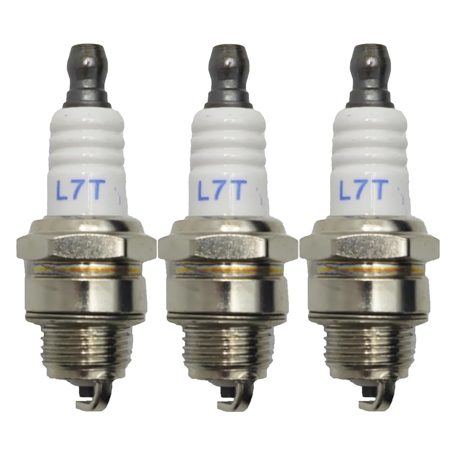 Bougie d'allumage L7T pour tronçonneuse et débroussailleuse - Lot de 3 pièces