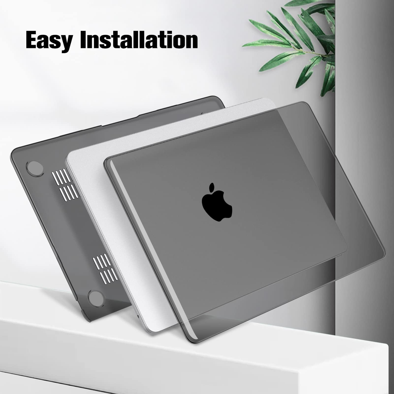 Dl3 Mobilak Compatible with MacBook Air 13 inch Case 2022 2021 2020 2019 2018 Release A2337 M1 A2179 A1932 Touch ID, Plastic Hard Shell Case Cover Compatible with MacBook Air 13.3 inch (Gray)