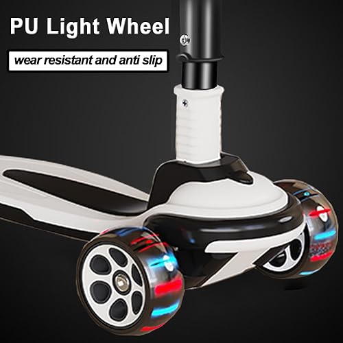 Miniatura 3 de Patinete plegable para niños de 3 a 12 años, 5 alturas ajustables con 3 ruedas de luz LED, actividades al aire libre para niños y niñas, carga