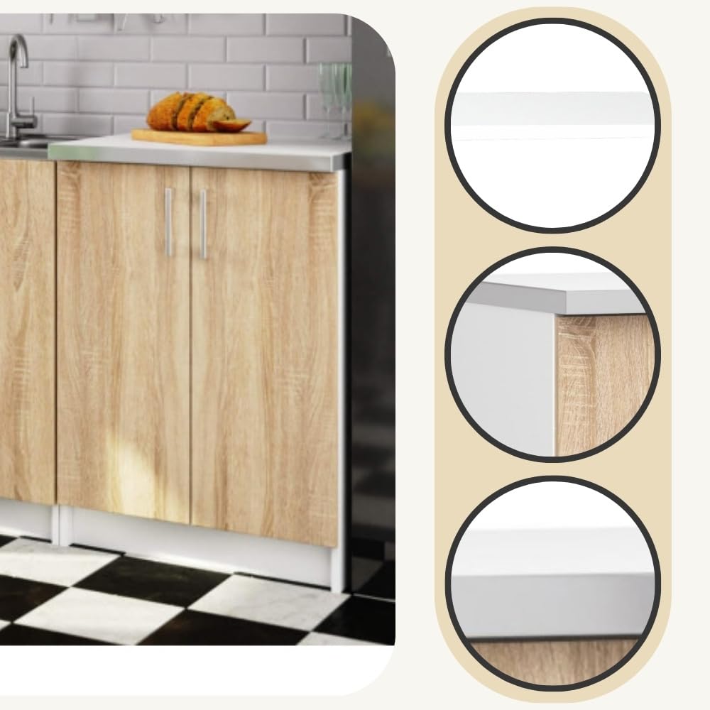 Piano Di Lavoro Cucina Akord Lima - Bianco, 54x80x3,2 Cm - Foto 7