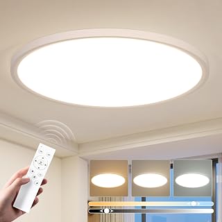 EASY EAGLE LED Deckenleuchte Dimmbar mit Fernbedienung, 60CM 60W Rund Weiß