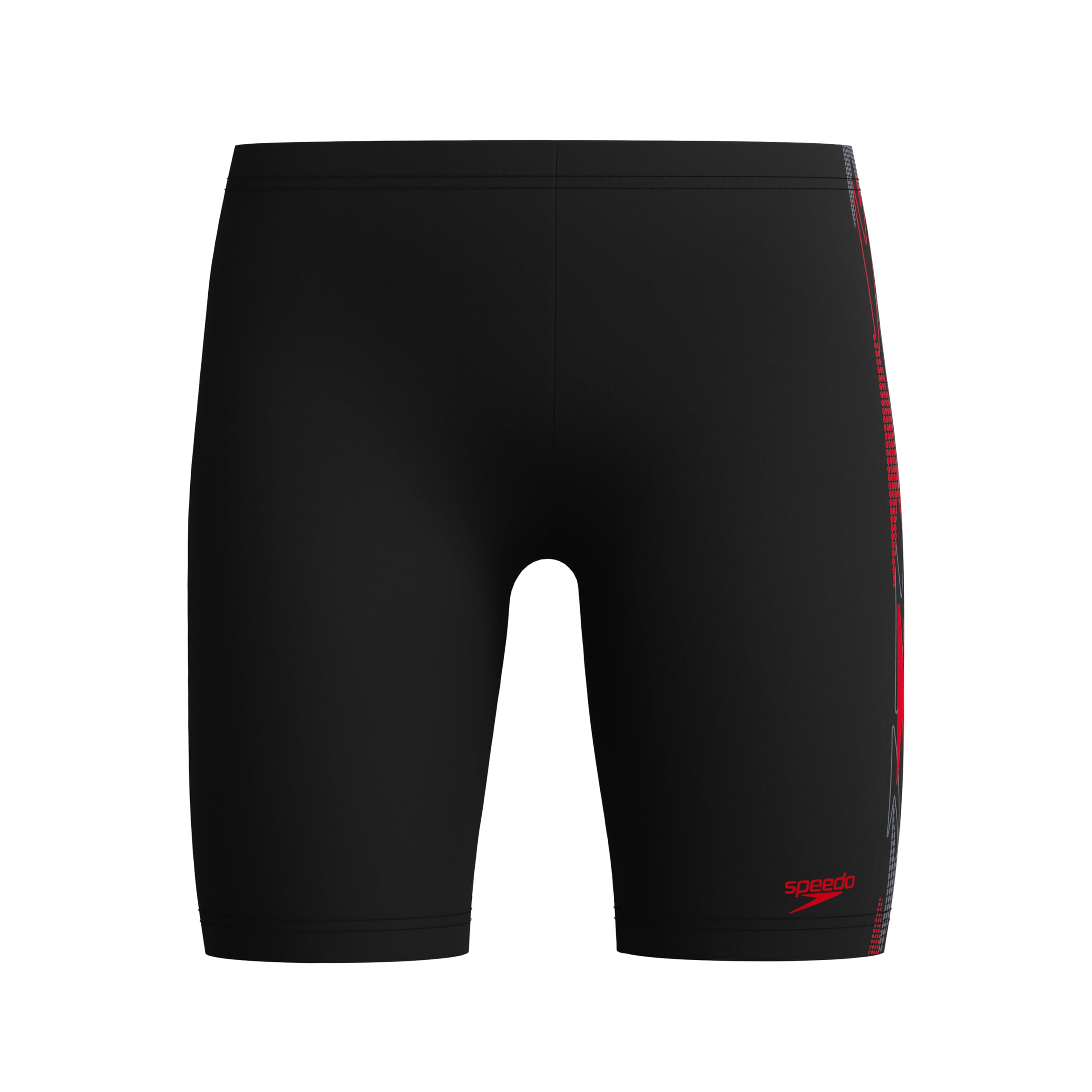 Speedo Jungen Placement Jammer Badehose Schwimmer Anthrazit/High Risk Red