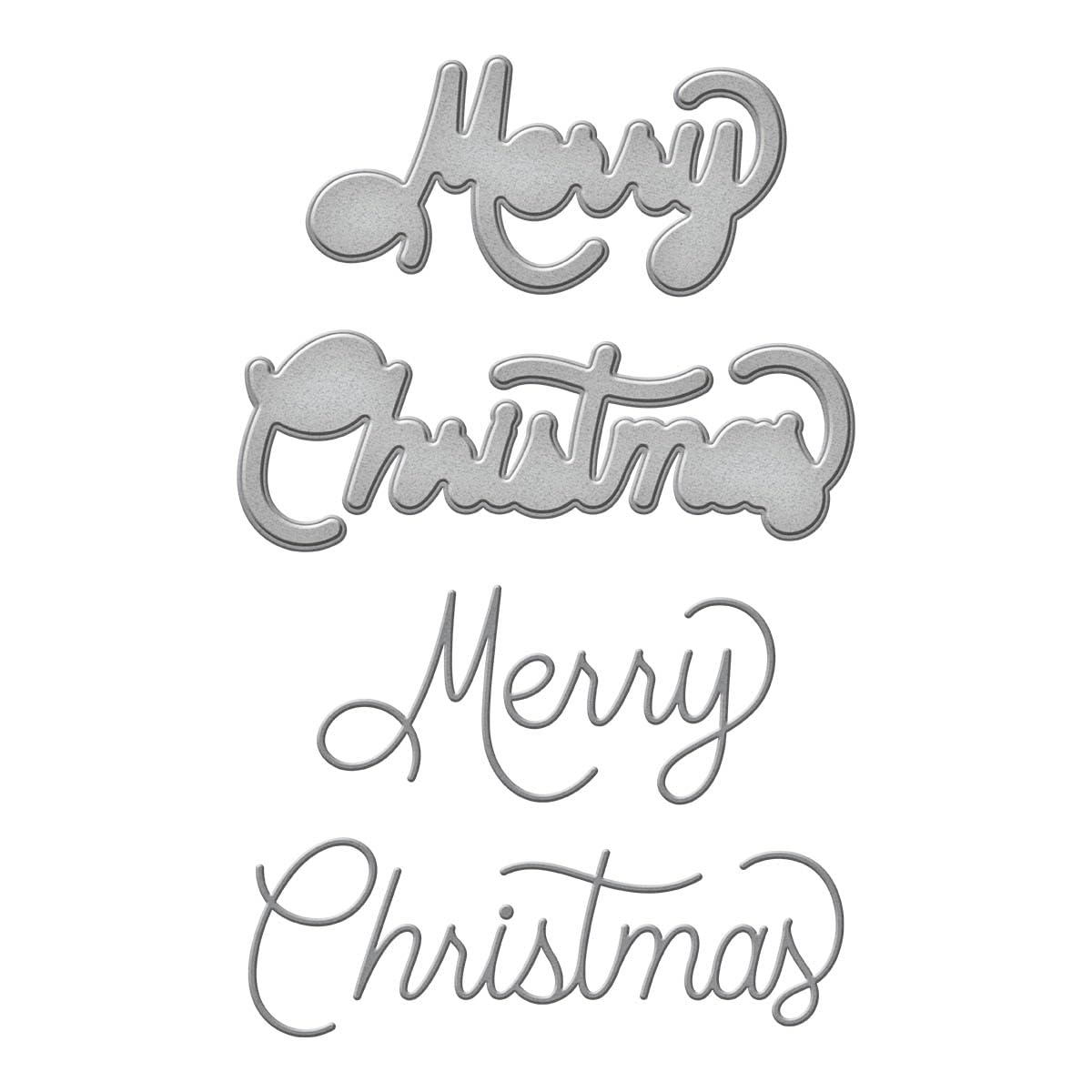 Spellbinders Classic Merry Christmas Etched Dies from The Classic Christmas Collection, METAL - Image 3