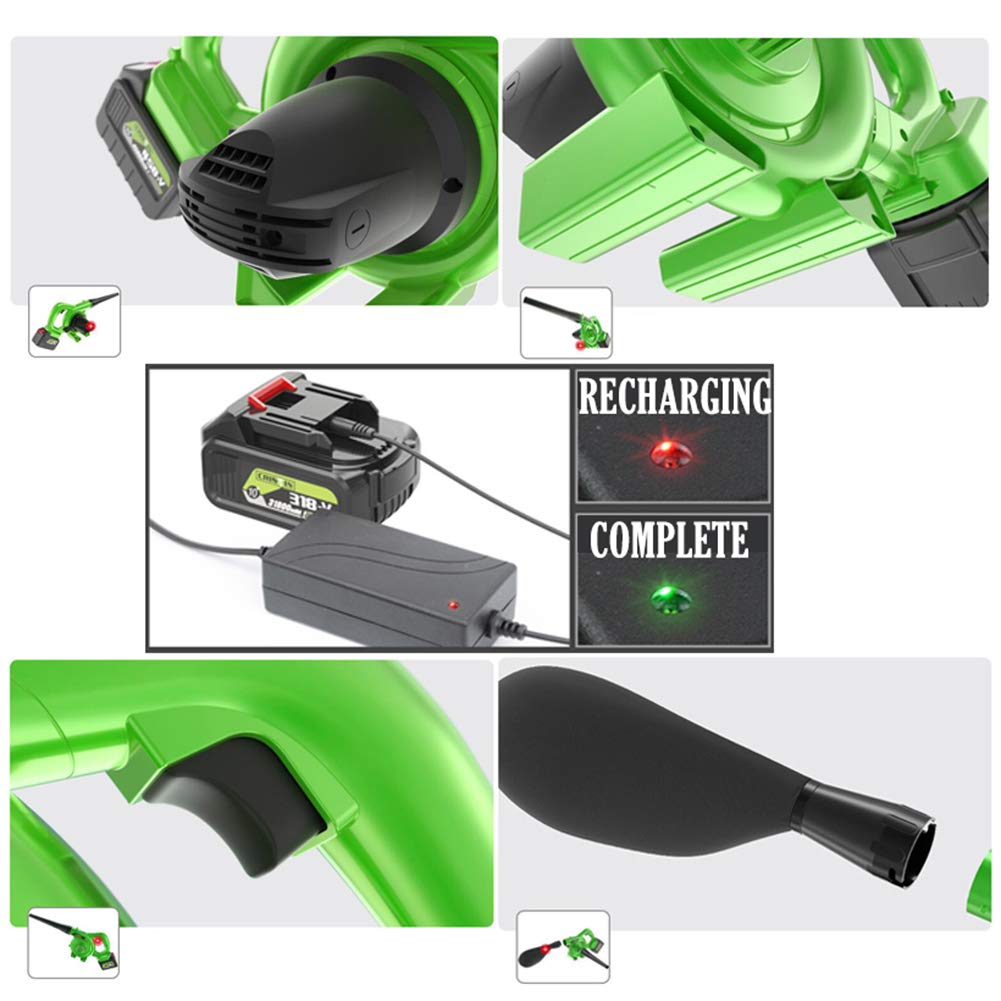 Soffiatore E Aspirapolvere Portatile ACXZ 2-in-1 – 1700/1900 W, 5,5 M³/min, Con Sacco Raccoglitore, Cavo 1,3 M, Nero, Leggero 1,1 Kg