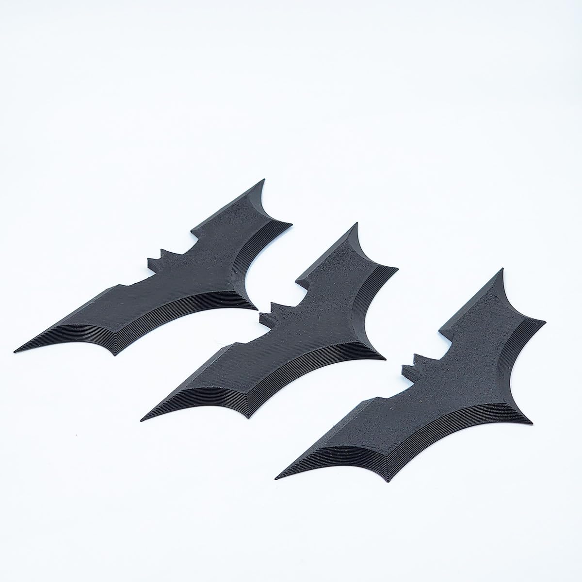 Cubix3D 3D Printed Bat Throwing Star – Hero Inspired Set of 3 | Black Pretend Play Game Props for Kids | Harmless Plastic Accessory for Gamers & Cosplay-image-19
