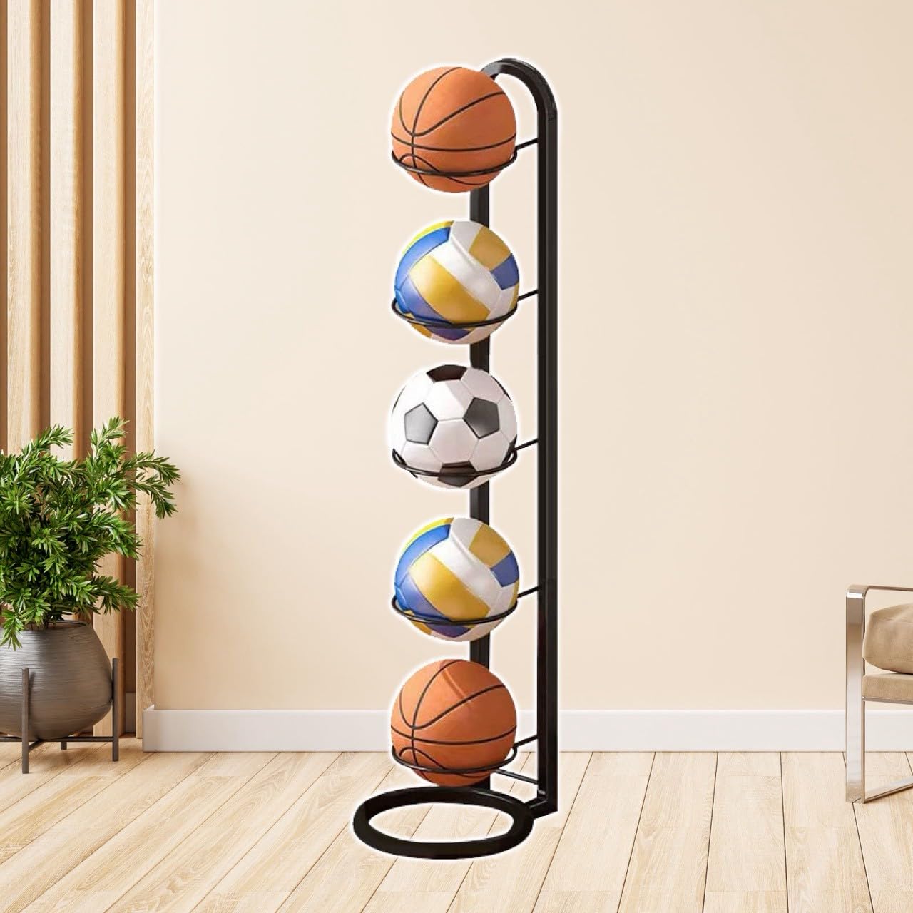 ボールスタンド 【整理収納アドバイザー監修】 ボール収納 収納ラック ボール整理 サッカー バスケ バレー 室内玄関用