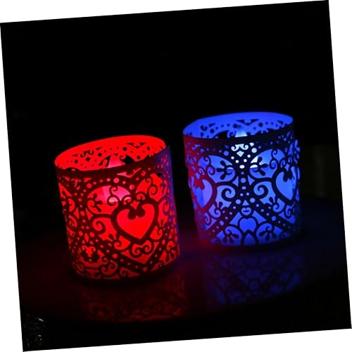 Miniatura 8 de Decoración de velas, 50 unidades, pantalla votiva, velas de té, envoltorios decorativos, decoraciones de fiesta de boda, sombra de vela de cumpleaños