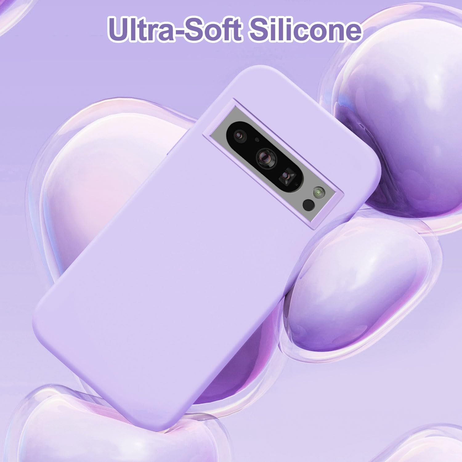 WBWONE Cover per Google Pixel 8 con Girevole Anello, Custodia in Morbida Silicone TPU Bordo Dorato Della Placcatura Anti-Graffio Antiurto Protettiva - Grigio