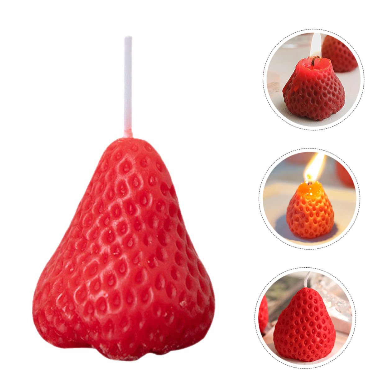 Tofficu Candele Profumate in Paraffina Rosse a Forma di Fragola Set 9 Pezzi e Accogliente per Decorazione per Feste e Occasioni Speciali