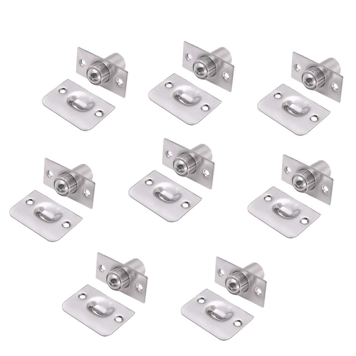 Nuzamas Set Of 8 Door Ball Latches, French Door Ball Latches, Cabinet Catch Strong Door Catches For Wardrobe Door Invisible Cupboard Closure