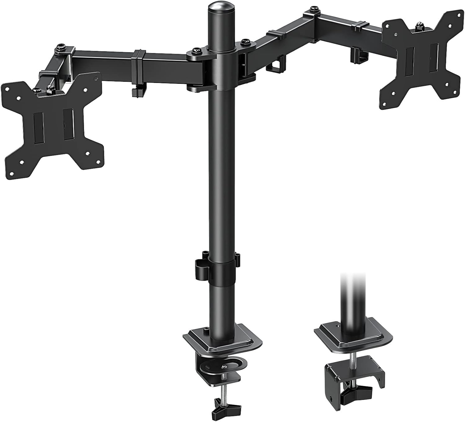 MOUNTUP Dual Monitor Desk Mount, Fully Adjustable Dual Monitor Arm for 2 Max 32 Inch Computer Screens up to 19.8lbs, Dual Monitor Stand Fit Two VESA 75x75&100x100, with C-Clamp and Grommet Base MU0002 : Electronics