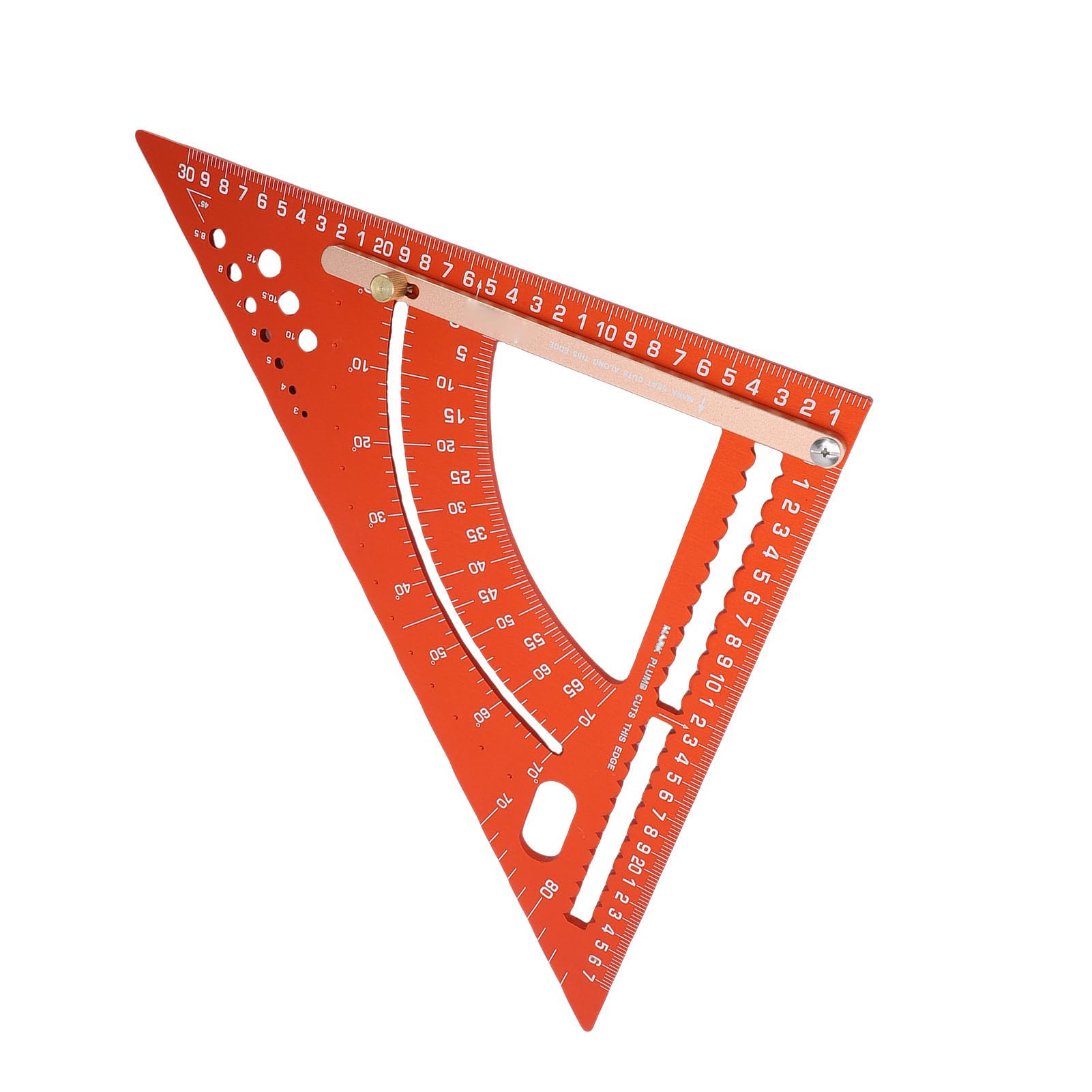 Generic 【Escuadra de Marco de Viga Ajustable】Herramienta de Diseño de Regla Triangular de Aleación de Aluminio para Carpintería
