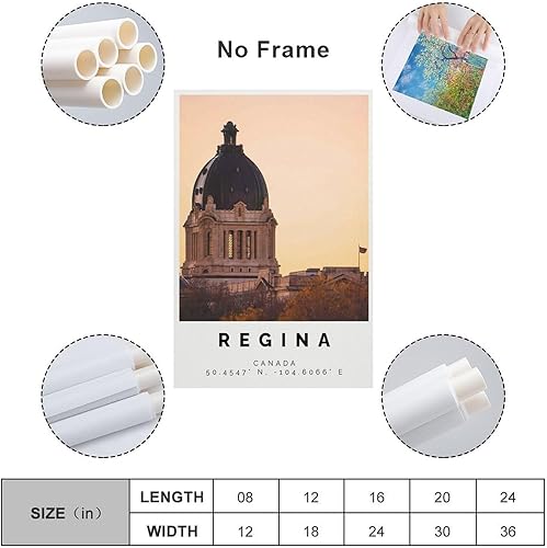 Miniatura 2 de Regina Foto Dekor, Regina Geschenk Reise Druck,Saskatchewan,Büro Wandkunst, Canvas Wall Art Print Poster For Home School Office Decor Unframe-style
