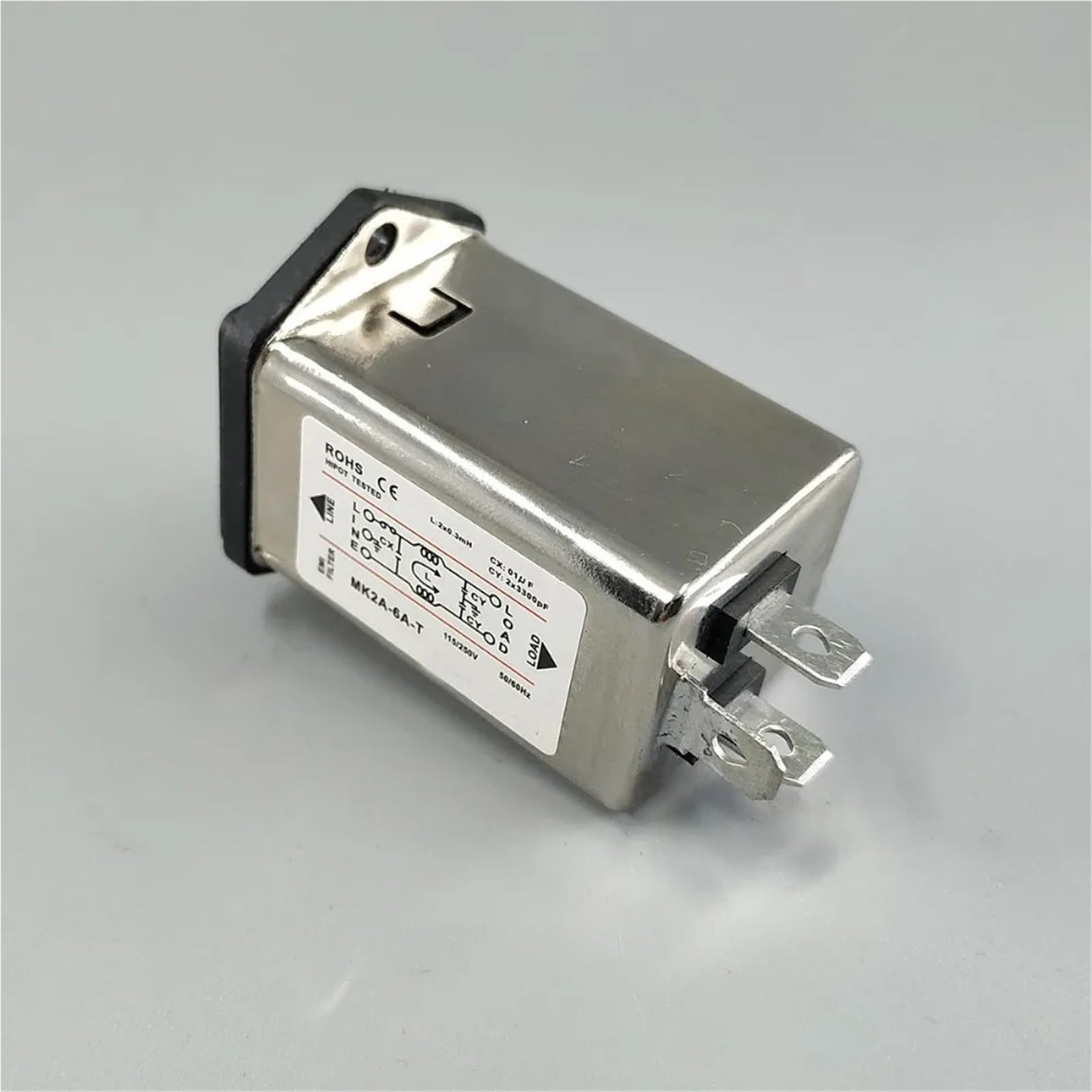 Module d'entrée IEC Prise d'alimentation secteur avec fusible Filtre EMI 6A 115V/250V 50HZ/60HZ
