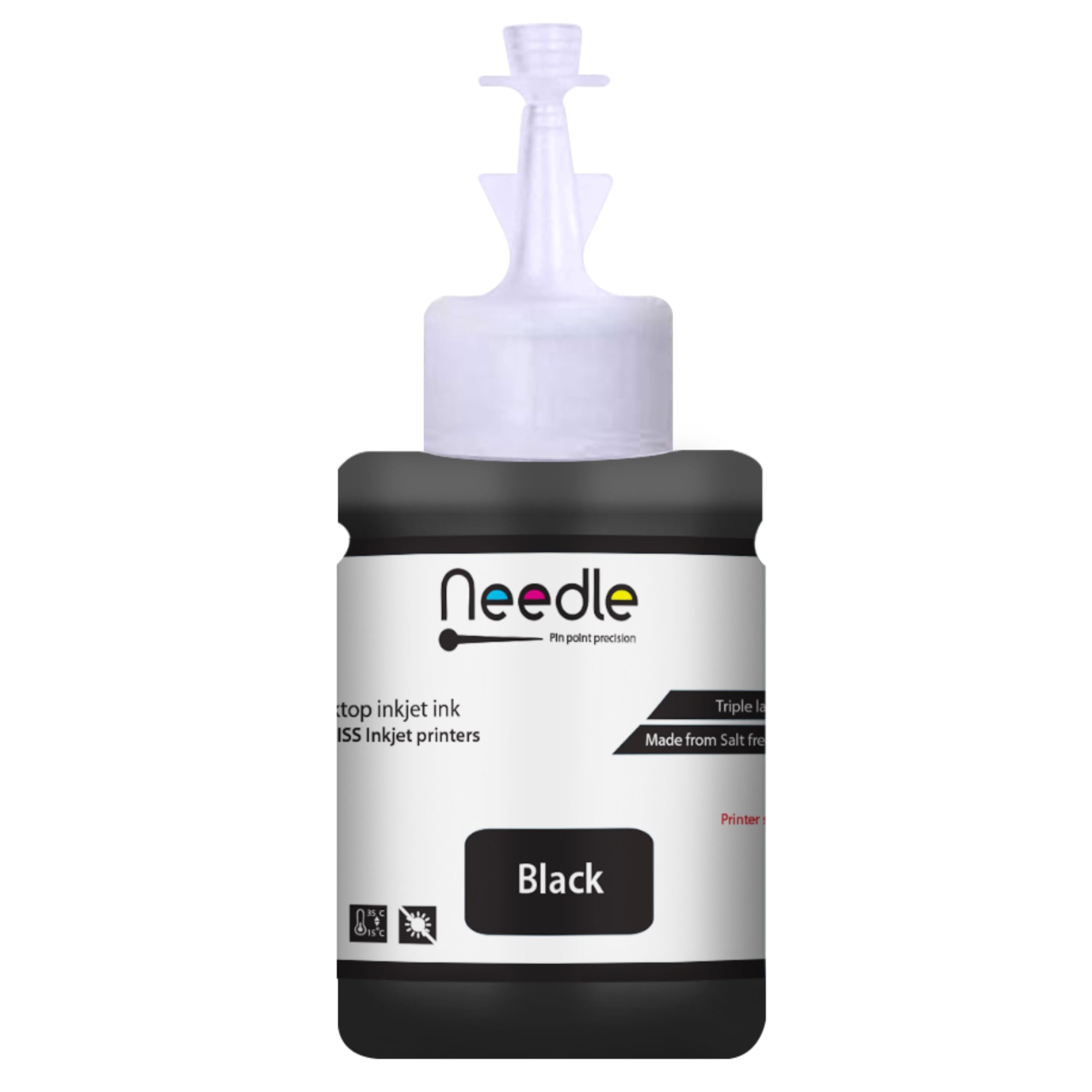 Needle 135gms (Black) T664 Inkjet Ink Compatible with Epson L130 L360 L380 L361 L565 L210 L220 L310 L350 L355 L365 L385 L405 L455 L485 L550 L555 L605 L1300 Ink Tank Printers-image-24