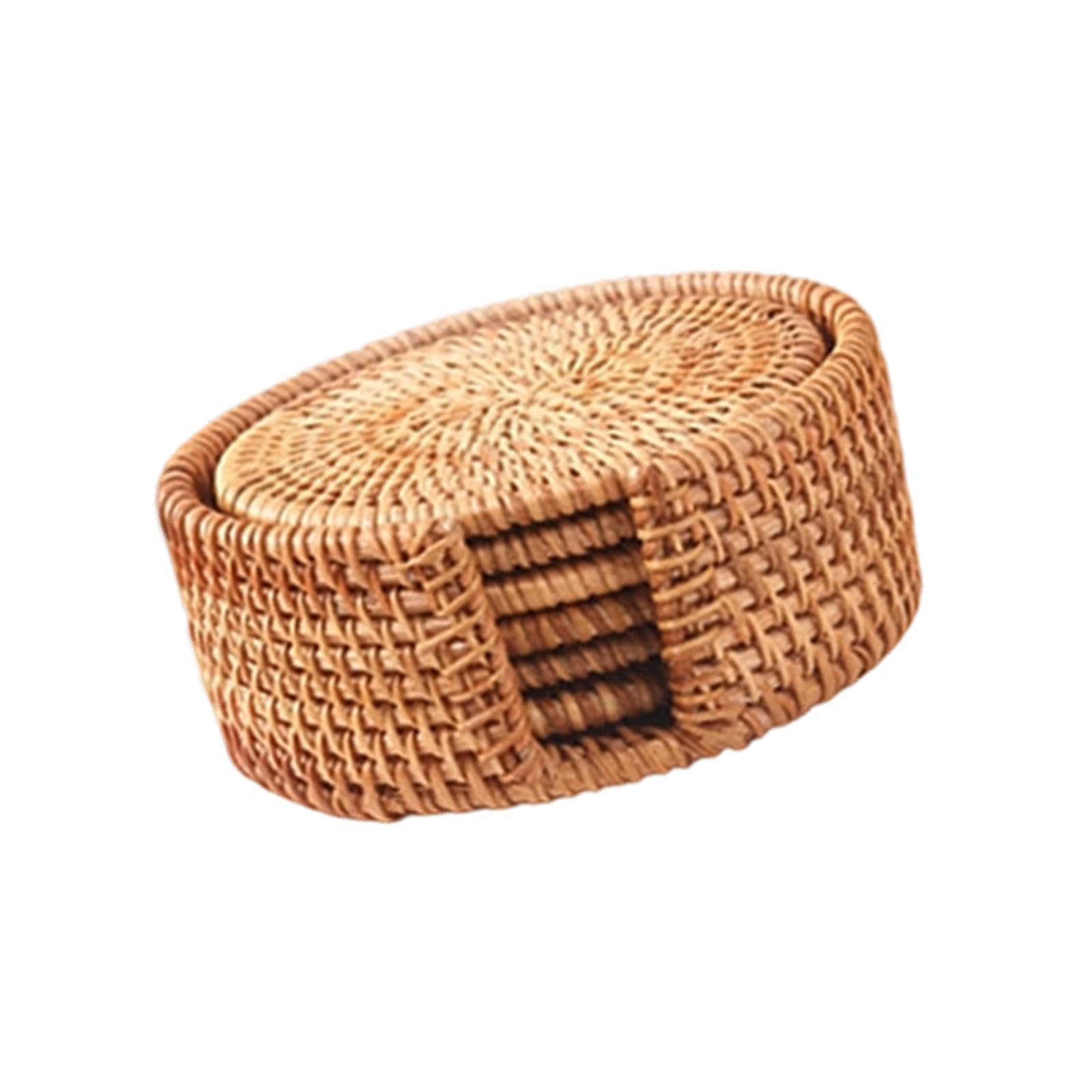 LUCKGONI Coasters For Hot Dishes And Drink Natural Rattan Nonslip Placemat Kitchen Table Protector