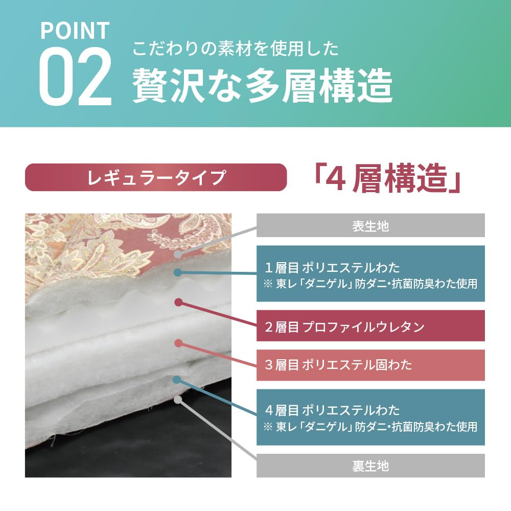 Amazon｜丸八真綿 日本製 敷き布団 シングル 極厚 多層構造 100×210cm