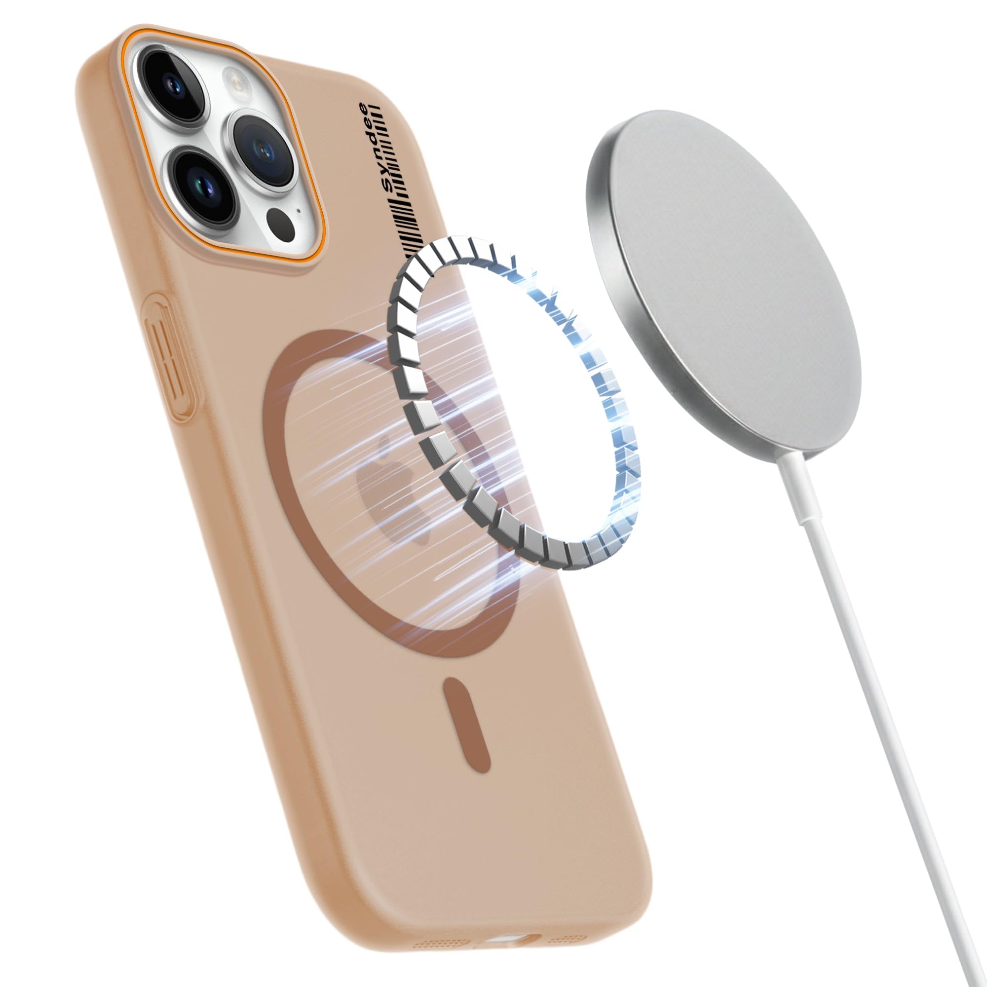 DL3 Mobilak Case Back Cover for iPhone 11 Pro Max 6.5-Inch, Sleek Frosted Translucent Back Only Compatible with Wireless Magnetic Accessories | Anti-Scratch Shockproof Phone Case (Brown)