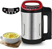 Potlimepan 1.6L 4-in-1 Soup Maker: Smooth & Chunky Soups, Blend & Clean Modes, Stainless Steel Blades for 2-5 Servings