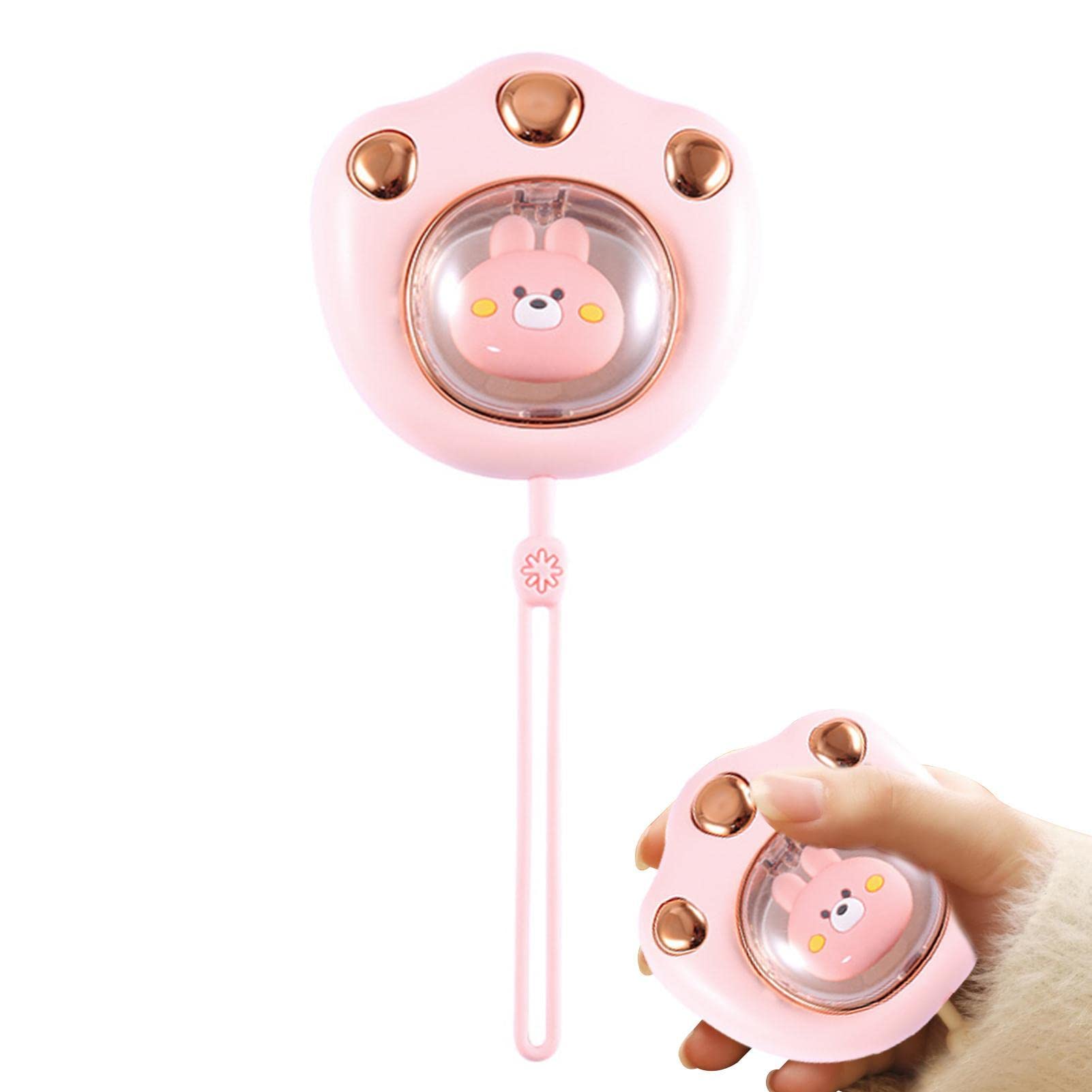 Joyivike Chauffe-Mains Rechargeable – Design Chat Mignon, 2 Niveaux De Chaleur, 1200/2400 MAh – Pour Intérieur Et Extérieur
