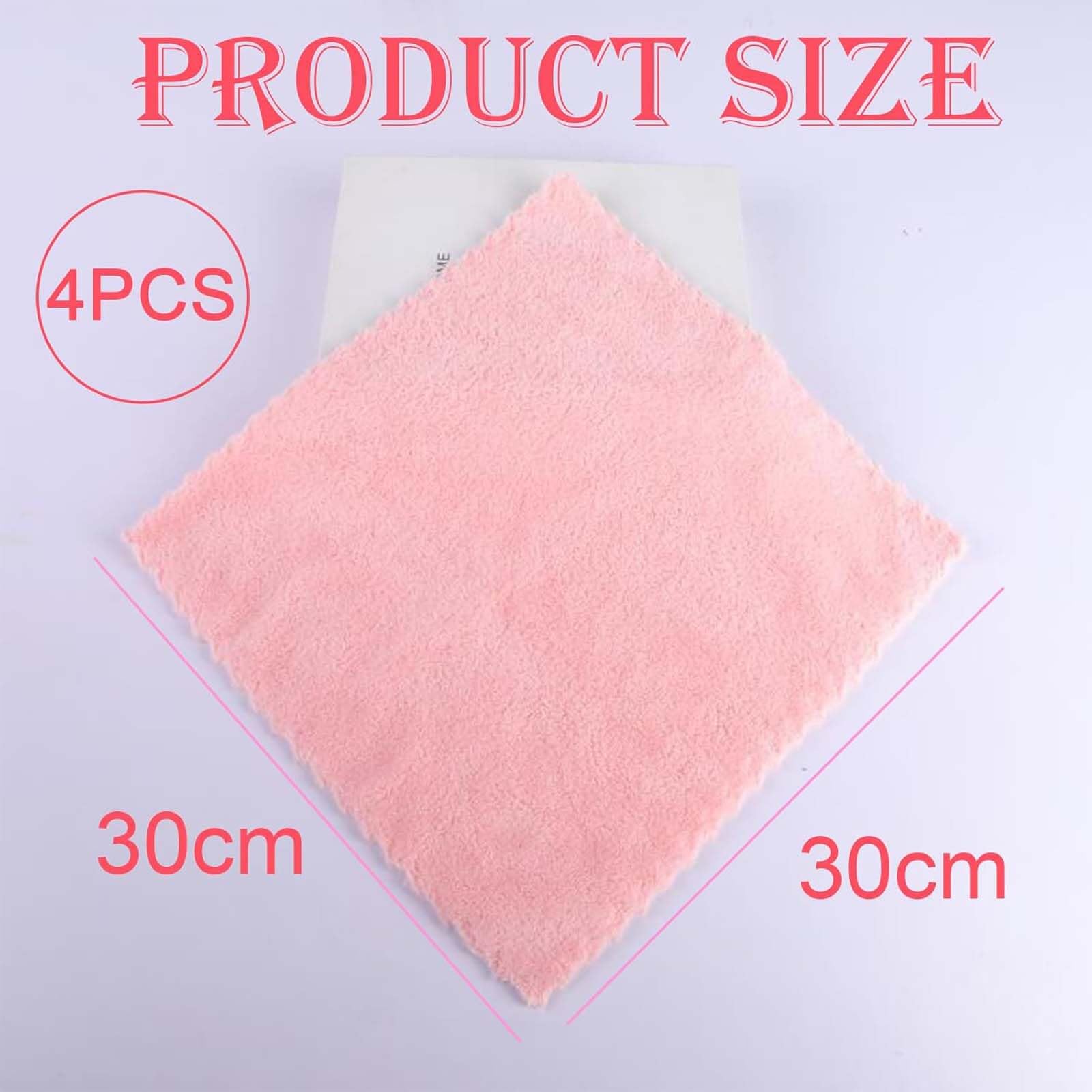 ZQuintuplian 4 Pack Face Cloths for Washing Face Cleansing, Removing Makeup - Gym, Travel, Living Room, White - Image 2