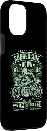 Vista 24 de iPhone 11 Retro Cafe Racer Rubberside Down Motorcycle Race Design Case