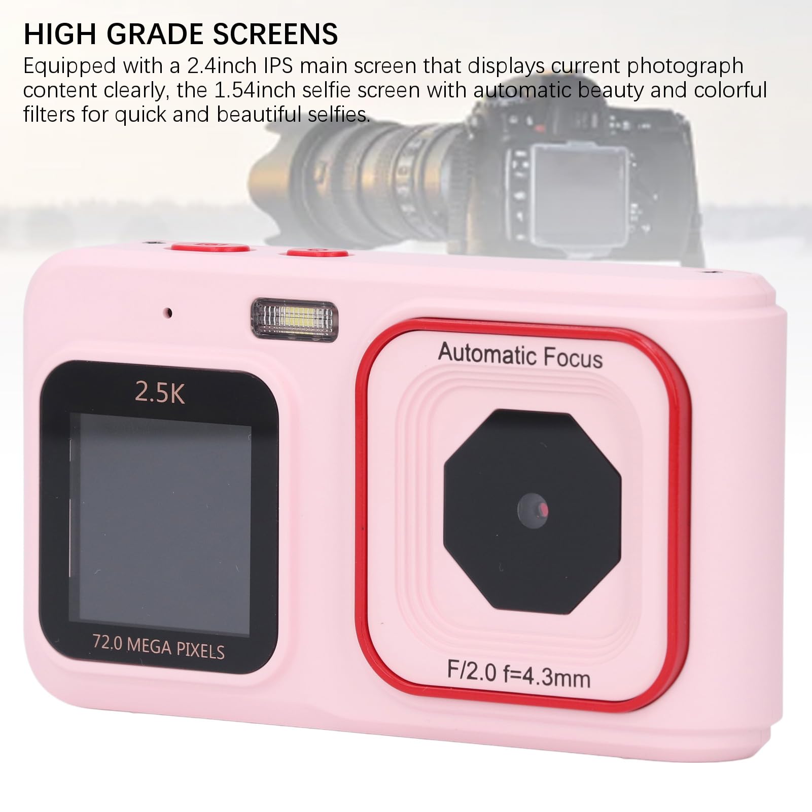 Amazon.com : Digital Camera, 72MP 2.5K Ultra HD Vlogging Camera
