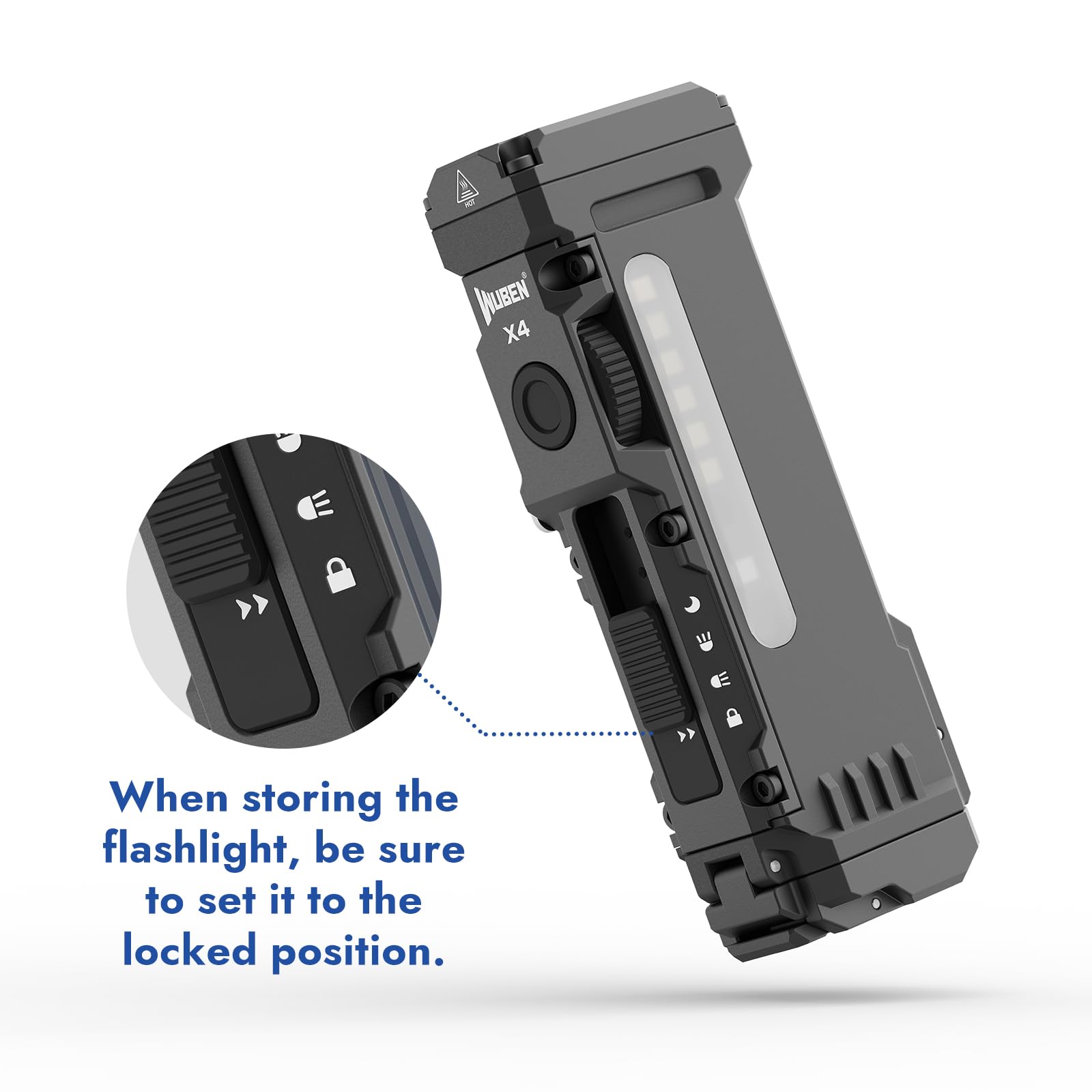 Amazon.com: WUBEN X4 EDC Flat Flashlight with RGB Light, 1500