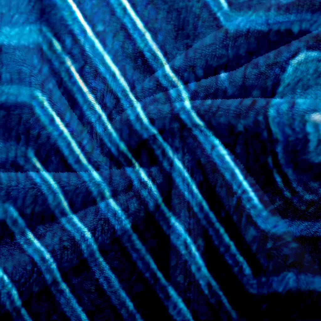 Coperta Letto Matrimoniale Coperta Di Flanella In Microfibra 180X220Cm Schema Elettrico Blu Stampata Motivo Coperte Divano Inverno Pelose Per Bambini/Adulti Decorazione Per La Casa