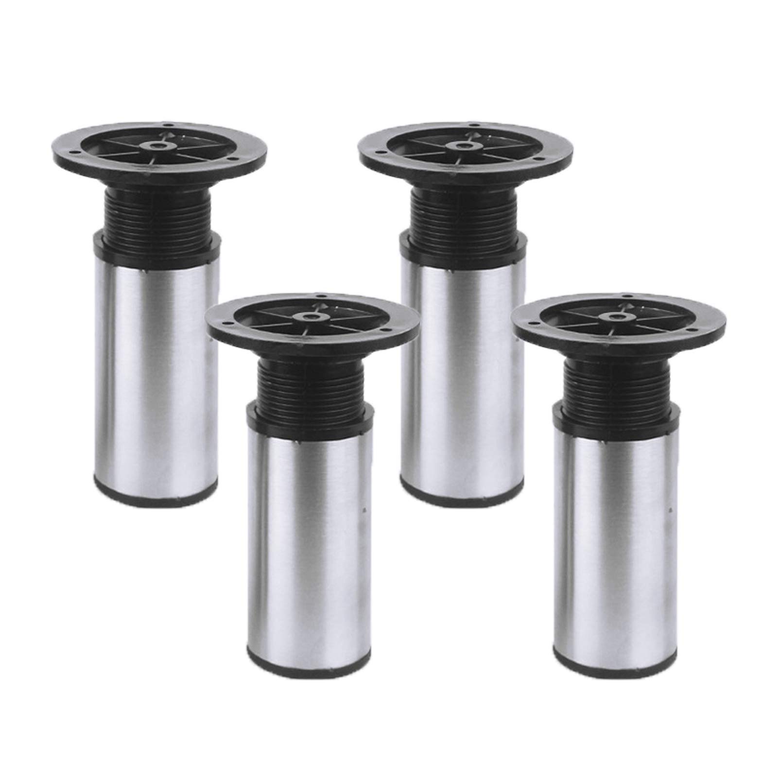 4 Pezzi Piedini per mobili Gambe mobili in Metallo Gambe Tavolo Regolabili in Acciaio Inox di Ricambio per mobili alzate Piedini per mobili Piedi per divani Piedini per mobili da b