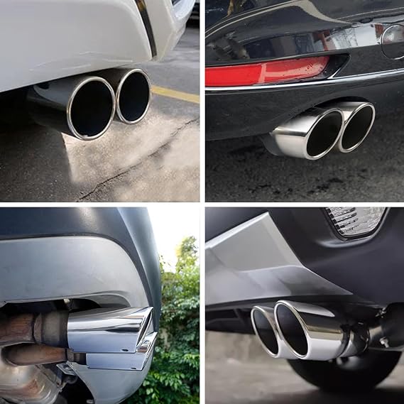 Car Exhaust Tailpipe Stainless Steel Exhaust Trim Tailpipe Silencer