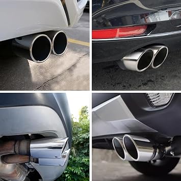 Car Exhaust Tailpipe Stainless Steel Exhaust Trim Tailpipe Silencer
