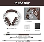 OneOdio A70 Écouteurs Bluetooth sur oreille Fusion avec 72H Temps de jeu, Studio DJ Casques avec porte de partage, casques d'enregistrement filaires et sans fil avec son stéréo pour guitare pour piano électrique AMP