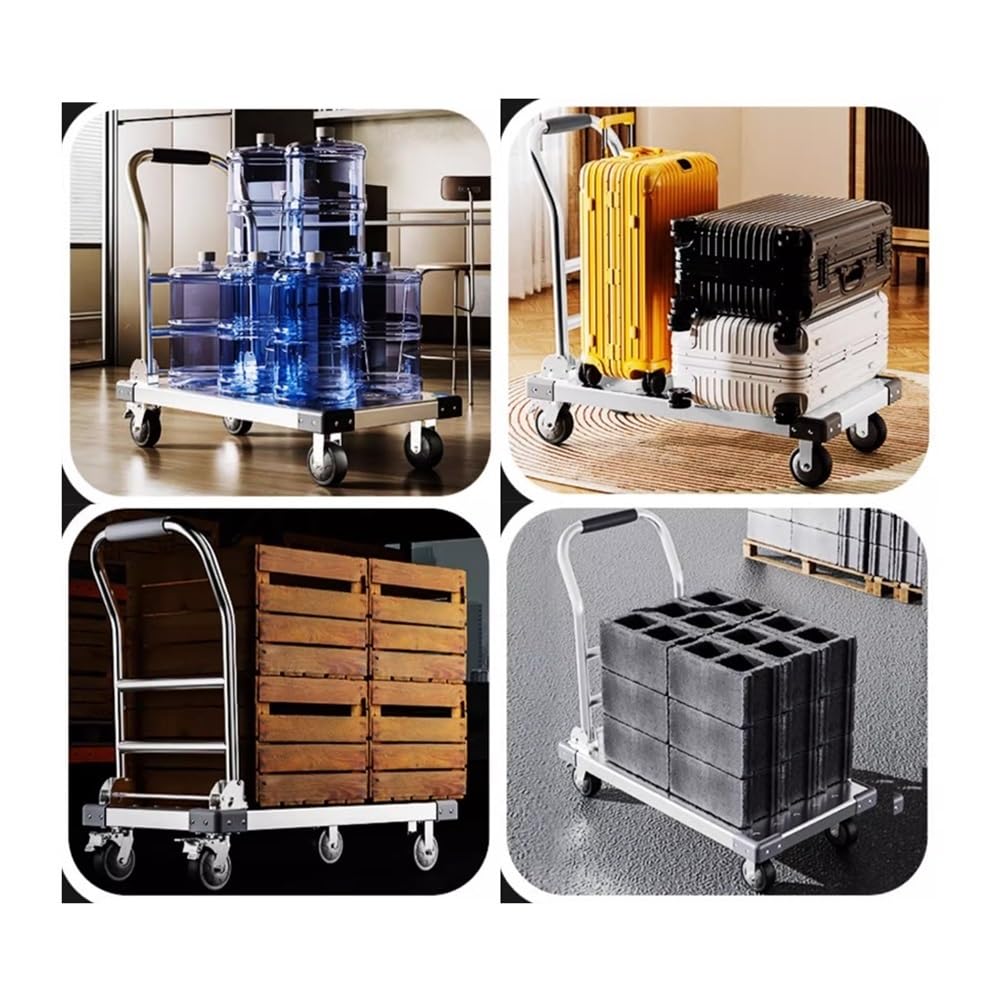 HandTruck, Wózek ze stali nierdzewnej, składana przyczepa, cichy, komercyjny, magazynowy, ekspresowy transport,Dolly(L)