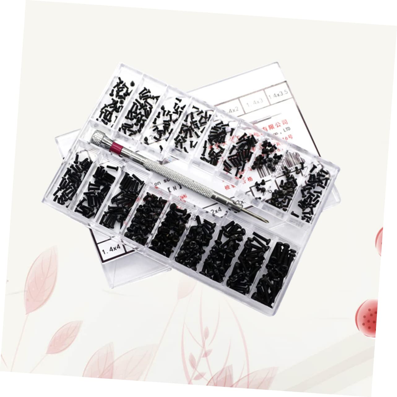 iplusmile 3stücke Teiliges Miniatur Schraubenset Für Brillen Und Präzise Countersunk Round Schrauben Stabiler Sortierbox Für Reparaturen Und -projekte