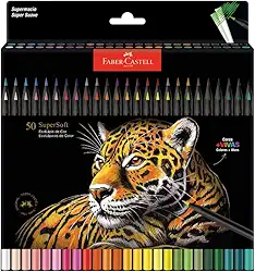 Lápis De Cor, Faber-Castell, Ecolápis Supersoft, 210750, 50 cores