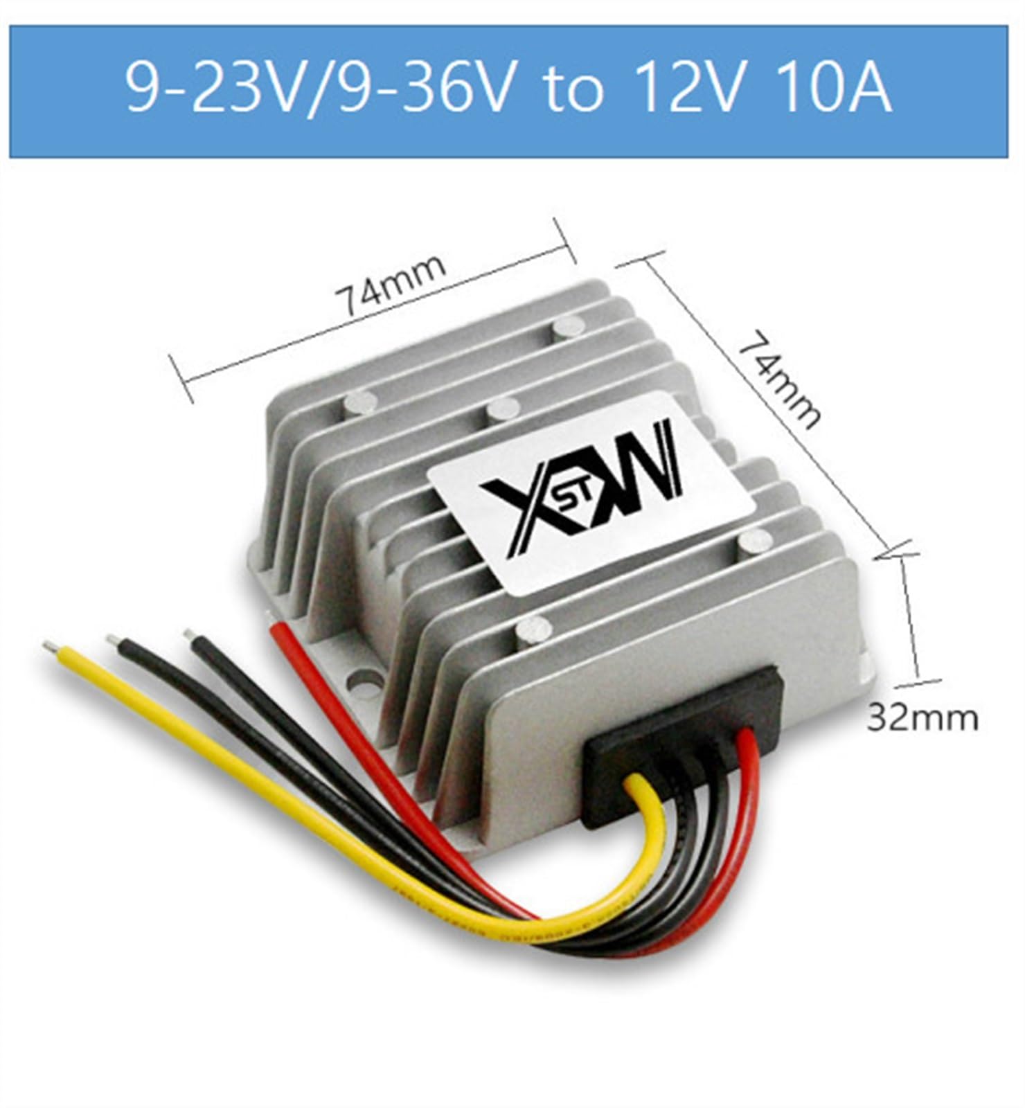 Régulateur de Tension 9-36 V, 12 V, 24 V à 12 V, convertisseur élévateur CC/CC, Alimentation de Voiture, convertisseur abaisseur/élévateur 1 A à 30 A(10A Aluminum,9-36V-12V)
