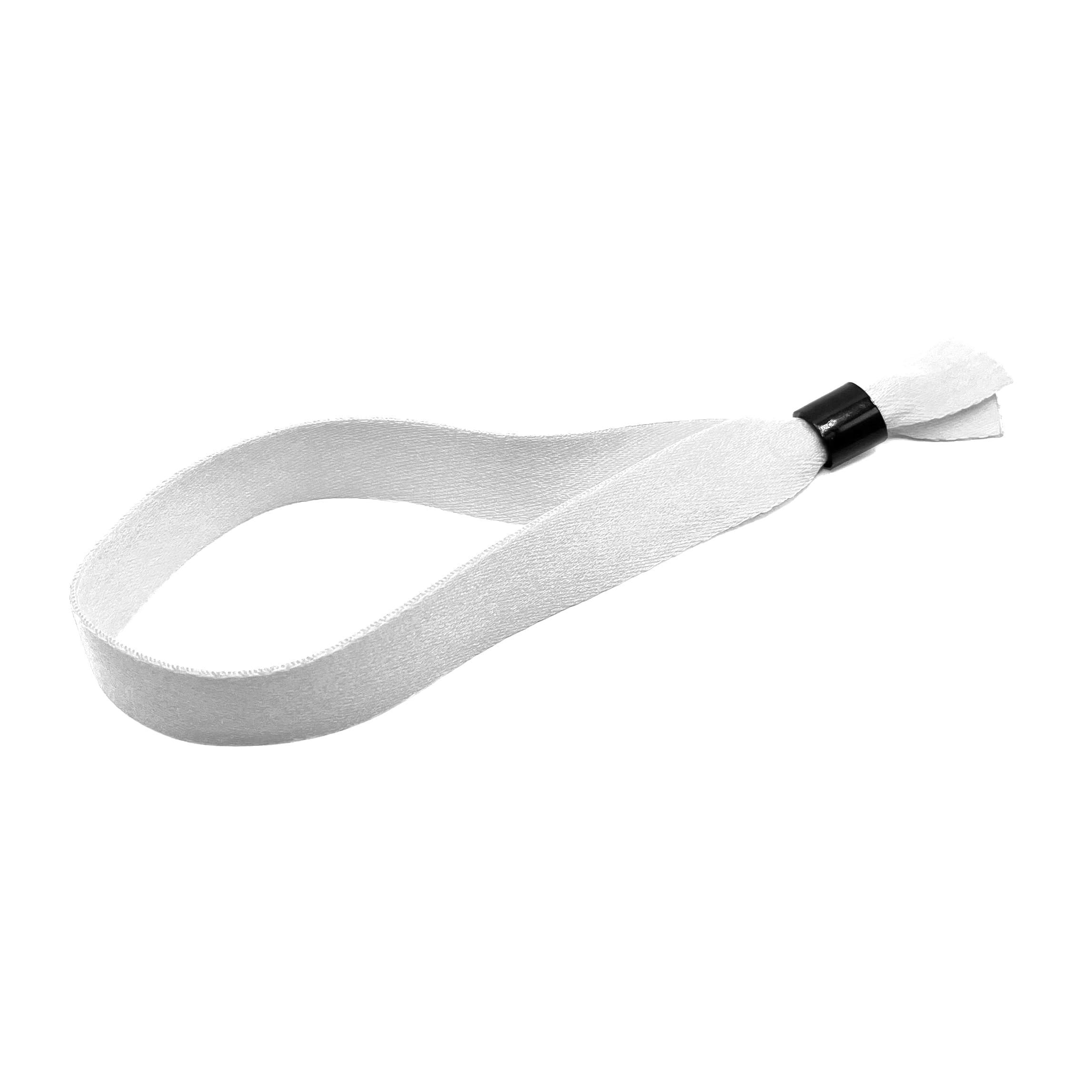 50 unidades de pulseras de tela - Pulseras ID para eventos (blanco)